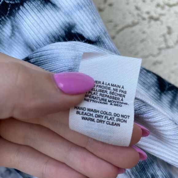 Garage size medium tie dye grey blue open front tie cardigan - Picture 2 of 5